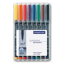 ESTUCHE 8 MARCADORES LUMOCOLOR PERMANENTE PUNTA FINA 0,6MM. SURTIDOS STAEDTLER 318 WP8 (Espera 4 dias)